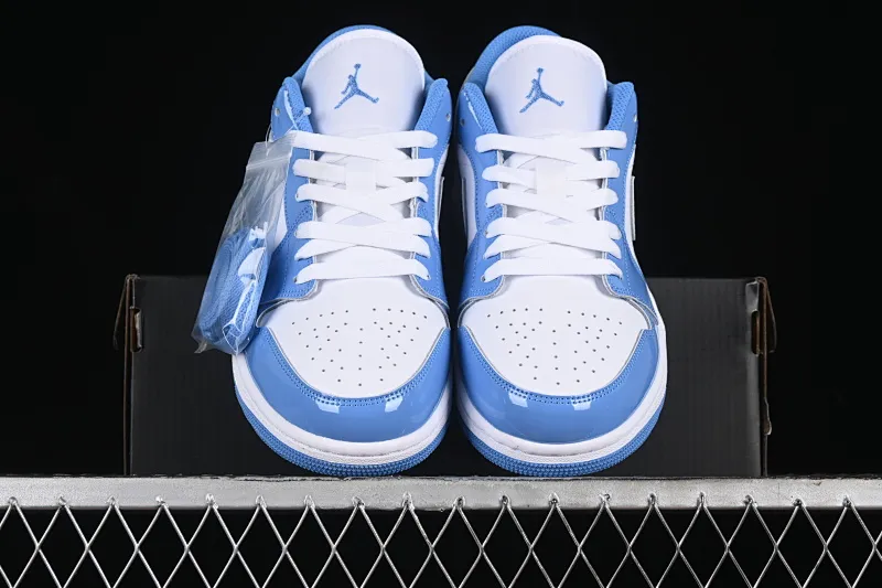 All categories Air Jordan Jordan series basketball shoes Air Jordan 1 Low Air Jordan 1 Low AJ1 Joe 1 patent leather blue cultural low-top casual sneakers FZ2138-114